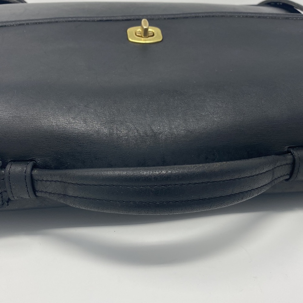 COACH Vintage Black Leather Lexington Briefcase Messenger Bag #5265 - Picture 9 of 14